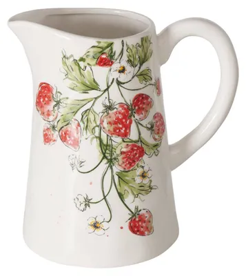 Produktbild von Krug aus Keramik STRAWBERRY, Erdbeermuster, 1250 ml