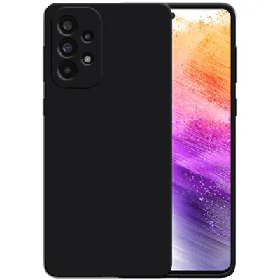 Produktbild von Smartphonica Silikonhülle für Samsung Galaxy A73 5G Hülle mit weicher Innenseite - Schwarz