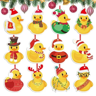 Immagine prodotto di Decorazioni natalizie a forma di pendente in legno, set da 36 pezzi, ornamenti per l'albero di Natale