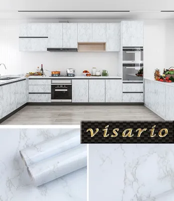 Produktbild von 10 m x 60 cm Tapeten Folie Marmor weiß 3000-S Art. 3124 selbstklebend verschiedene abwischbar