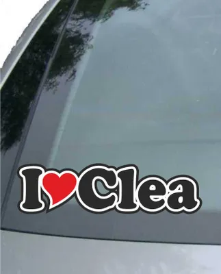 Produktbild von INDIGOS UG - Aufkleber / Autoaufkleber - I Love Heart - Ich liebe mit Herz 15 cm - I LOVE Clea - Auto LKW Truck - Sticker mit Namen vom Mann Frau Kind