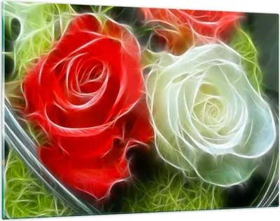 Produktbild von Bilder auf glas - Blumen Blumenstrauß Rose - 120x80cm - Glasbilder - Wandbilder - Kunstdruck - zum Aufhängen bereit - Wanddekoration aus Glas - Glas Bilder - Wandbild auf Glas - GAA120x80-0336