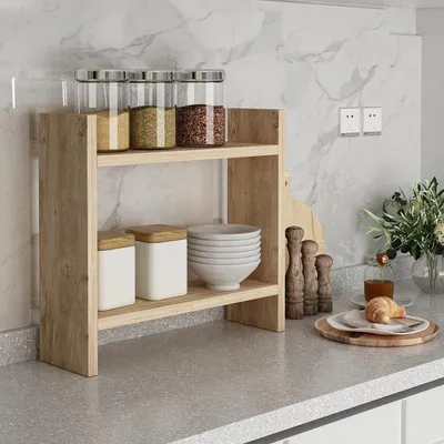 Produktbild von Morfasso - Regal, 34x10x30h cm, Naturbraun, 2 Böden