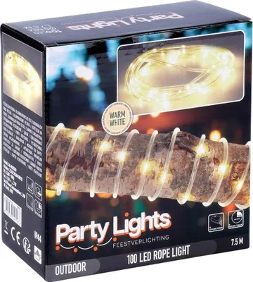 Immagine prodotto di Catena luminosa 7,5 m, 100 LED, cavo trasparente, interno/esterno