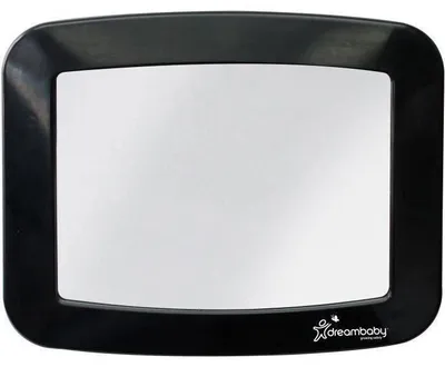 Produktbild von Großer rechteckiger Rückspiegel – DREAMBABY – Verstellbar für die Rückbank – 20 x 24 cm – Schwarz