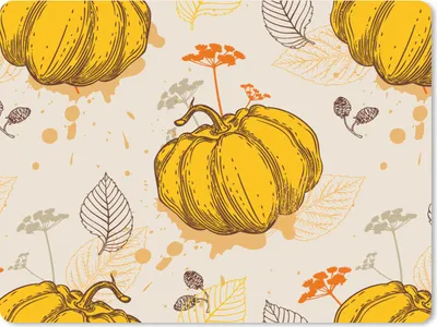 Produktbild von MuchoWow® Mauspad Mousepad Kürbis - Herbst - Muster 23x19 cm - Mousepads - Maus Mat - Pad - Mausunterlage - Schreibtischunterlage - Mauspad
