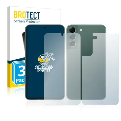 Produktbild von 3x BROTECT Entspiegelungs Schutzglas für Samsung Galaxy S22 Plus 5G (Display+Rückseite) Schutzfolie Panzer Folie Glas Display Schutz matt