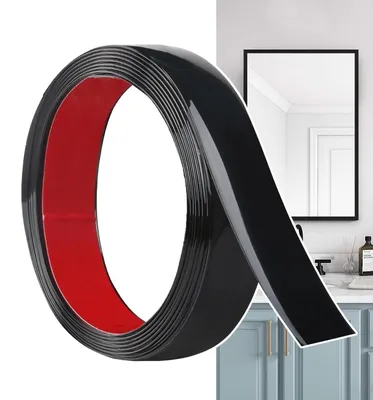 Obrázok produktu pre Samolepiaca, flexibilná PVC lišta – 6 m x 3 cm – matná čierna