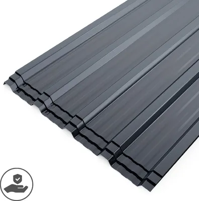 Produktbild von Mondeer 14xTrapezblech 110x46 cm=7 ㎡ Dachblech für Gerätehaus Carport Anthrazit verzinkt Profilblech Dachblech Wellblech Dachplatten Dunkelgrau