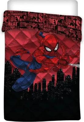 Produktbild von Spiderman Decke 140x200 cm, 100% Polyester Bett-Decke für Kinderzimmer