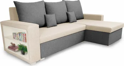 Produktbild von Ecksofa mit Schlaffunktion SAM1 - Creme/Hellgrau