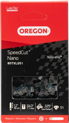 Image de Oregon SpeedCut Nano chaîne de scie 30 cm .325" 1,1 mm 51 TG ( 80TXL051E )