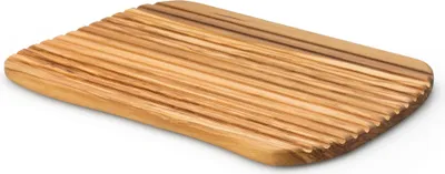 Image de CONTINENTA Brotschneidebrett, Olivenholz 37x25x1,6 cm 4990 4017167499000 Vorteilset – 2 Stück – inkl. 4 Edelstahl-Trinkhalme