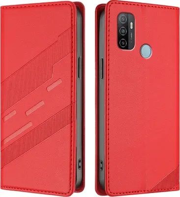 Image de Etui pour Oppo A32 / A53 4G / A53S 4G, étui portefeuille en cuirPolyuréthaneavec fente pour carte et fonction stand Rot