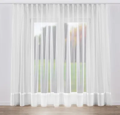 Produktbild von Dekoria Gardine mit flämischen 2-er Falten, weiß, 300 x 245 cm