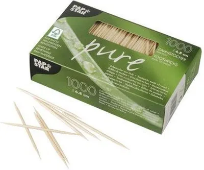 Produktbild von Zahnstocher, Holz "pure" rund 6,8 cm