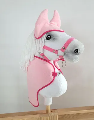 Immagine prodotto di Set Hobby Horse A4: tappeto + paraorecchie - rosa chiaro