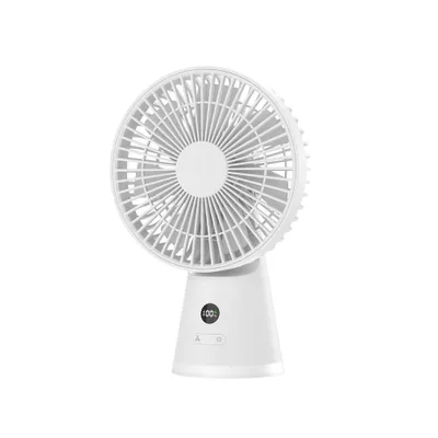 Obrázok produktu pre Prenosný stolný ventilátor,LED displejom, nočným svetlom,5 rýchlosťami vetra,tichým motorom,nastaviteľným uhlom,do spálne, kancelárie, na kempovanie