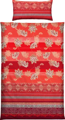 Produktbild von Erwin Müller Bettwäsche rot 1x 135x200 cm + 1x 40x80 cm