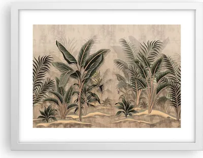 Produktbild von Gerahmtes Poster - Weißer Rahmen - Wald Blatt Baum - 40x30 cm - Wand Bild - Wanddeko - Wandbilder - Kunstposter - Wandposter - Bilderrahmen - Bilder - Kunstdruck - Wanddekoration - P2WAA40x30-5101