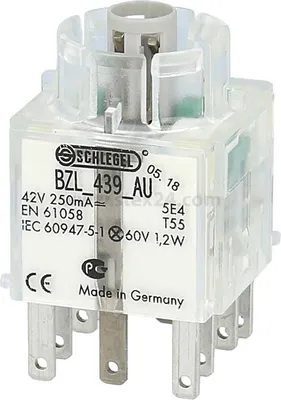 Produktbild von Georg Schlegel Leucht-Tastkontaktgeber, 2Ö + 2S Kontaktgeber B_439, beleuchtbar Flachstecker 2,8mm x 0,8mm - 1 Stück