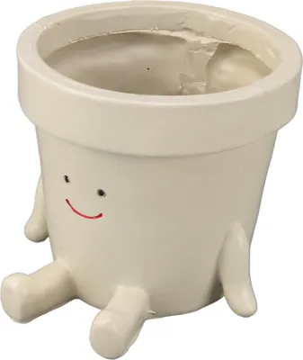 Obrázok produktu pre Sediaci kvetináč Cute Face Resin Planter Dekoratívny sukulentný kvetináč s vypúšťacím otvorom pre záhradu Balkón Kancelária Parapet
