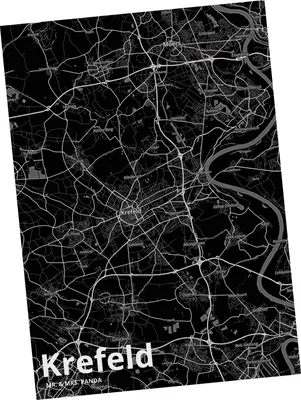 Produktbild von Mr. & Mrs. Panda bildkarte Krefeld - Geschenk, Kunstkarten, Postkarten, Postkarte, Fotokarte, Ansichtskarte, Ansichtskarten, Stadt Dorf Karte Landkarte Map Stadtplan