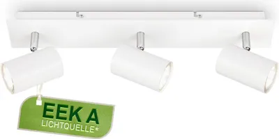 Produktbild von LED Deckenlampe mit EEKA Lichtquelle*, schwenkbar, warmweiß, 3x 2W mit je 450lm, Deckenleuchte, Wohnzimmerlampe, Schlafzimmerlampe, Küche,45cm,Weiß