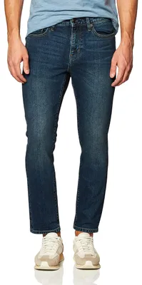 Produktbild von A. Essentials Herren Slim-Fit-Jeans - Auslauffarben, Dunkle Waschung, 40W /