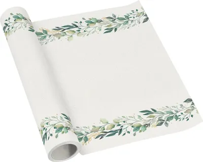 Obrázok produktu pre Papierový behúň na stôl PREMIUM v rolke, "Elegantné listy", 40 cm x 5 m 1 kus.