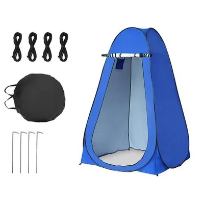 Produktbild von Pop up Duschzelt, Campingzelt, mit Tragetasche für Outdoor, Camping, 120*120*190cm, für Wandern am Strand Camping, Picknick-Angeln im Freien , Blau
