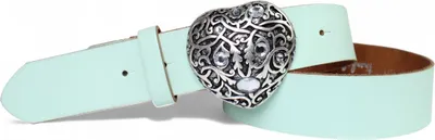 Produktbild von FRONHOFER Damen Ledergürtel mit funkelnder Strass Herz Gürtelschnalle 4 cm, echt Leder