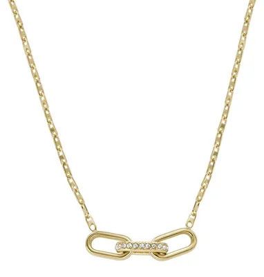 Produktbild von Fossil JF04523710 Damen Collier Edelstahl Gold weiß 46 cm