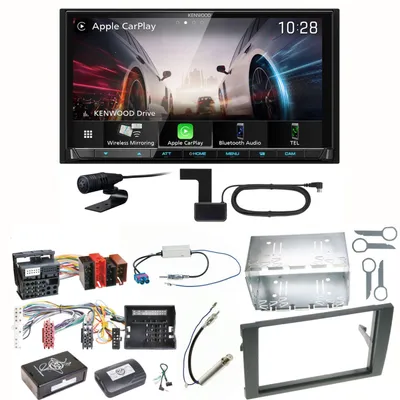 Produktbild von Kenwood DMX8021DABS Android Auto CarPlay Einbauset für Audi A4 B6 B7 Seat Exeo