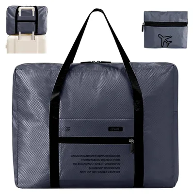 Produktbild von Kleine Handgepäcktasche für Flugreisen, faltbar, 42x35x17cm, in Grau