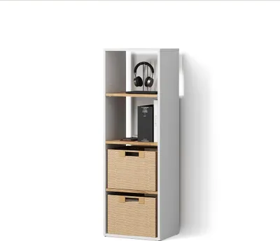 Produktbild von Bücherregal Livinity Lorena Weiß/Goldkraft Eiche mit 4 Fächern, Model 57383