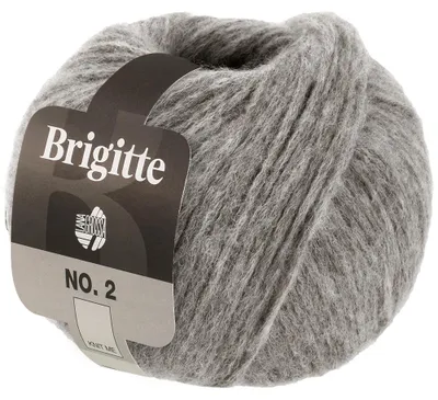 Produktbild von Lana Grossa BRIGITTE NO. 2 Wolle 50 g 140 m Alpaka Baumwolle Strickgarn Farbe 070 - Hellgrau