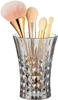 Immagine prodotto di Portapennelli per trucco, cristallo, grigio, grande, per tavolino da trucco