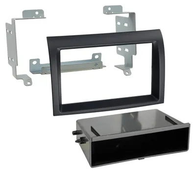 Productafbeelding van 2-DIN dashboard adapter voor Fiat Ducato, met opbergvak > zwart