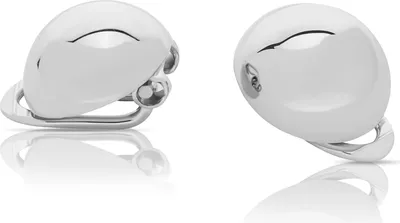 Produktbild von Paar Ohrringe 10x8mm Ohrclip 925 Sterling Silber Poliert und Rhodiniert 4895