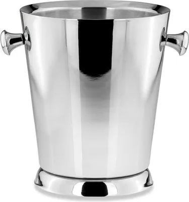 Produktbild von Wein-/Sekt Flaschenkühler mit Griffen Hochglanz poliert (H) 19 x (Ø) 22,5 cm