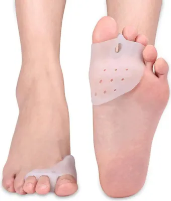 Produktbild von Zehenspreizer für Hallux Valgus, Toe Separator Zehenspreizer Silikon mit 3 Loch Zehenheber für Krallenzehen Zehenkorrektur Zehenstrecker