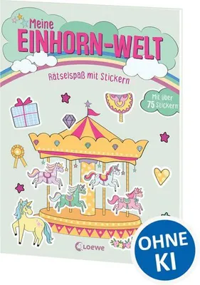 Immagine prodotto di Meine Einhorn-Welt - Rätselspaß mit Stickern