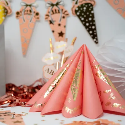 Produktbild von Oblique Unique 20 Servietten für Schuleinführung Schulanfang Einschulung Deko Schulkind ABC Zuckertüten Luftballons