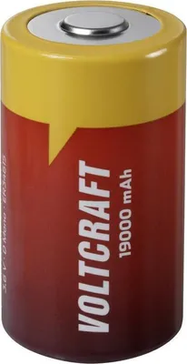 Productafbeelding van VOLTCRAFT ER34615, speciale monovormige knoopcelbatterij (D), lithium-thionylchloride, 3,6 V, 19000 mAh, 1 stuk.