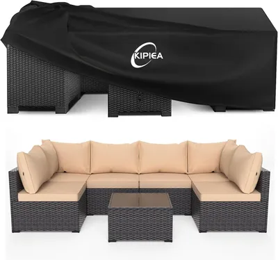 Obrázok produktu pre Kryt na záhradný nábytok 320x163x74 cm, obdĺžnikový, vodotesný, 420D Oxford tkanina, pre terasový stôl