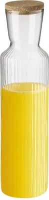 Produktbild von APS 10727 Glaskaraffe LINES, 1,5 Liter, Ø 9 m, Höhe 35 cm, Deckel aus Kork