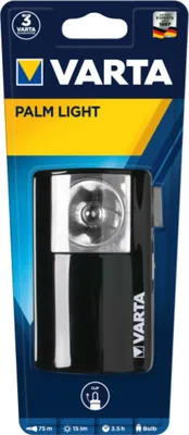 Produktbild von Varta URZ0812, Universal-Taschenlampe, Schwarz, Kunststoff, Gummi, 1 Lampen, 15 lm, 4,5 V