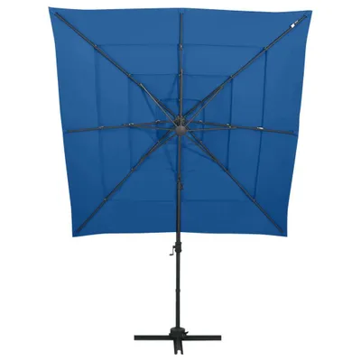 Obrázok produktu pre vidaXL Slnečník s hliníkovým stožiarom 4-vrstvový Azure 250x250 cm