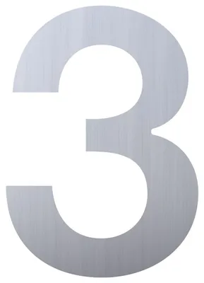 Produktbild von Hausnummer ''3'' Edelstahl